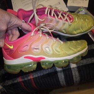 Nike Women's Athletic Shoes in Pink and Yellow